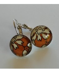 Pendentif chouette en Liberty Capel moutarde