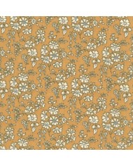 Pendentif chouette en Liberty Capel moutarde