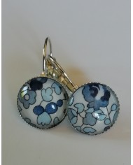 Pendentif chouette en Liberty New Eloïse bleu