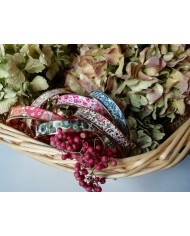 Pendentif chouette en Liberty New Eloïse bleu