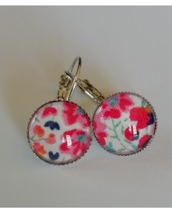 Pendentif chouette en Liberty Phoebe orange