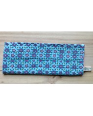 Support de cartes à jouer "Fleurs/Bleu".