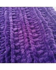 Snood en laine chenille violet