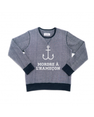 SWEAT "MORDRE À L'HAMEÇON" NAVY