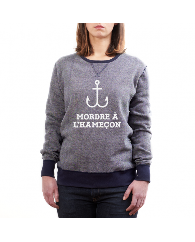 SWEAT "MORDRE À L'HAMEÇON" NAVY
