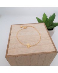 Bracelet acier doré - CACTUS