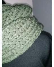 Snood en laine kaki