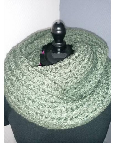 Snood en laine kaki