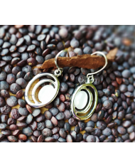 Boucles d’oreilles sur crochets nacre