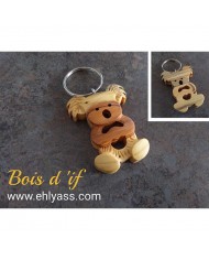 Porte-clé Koala sculpté en bois massif