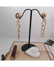 Boucles d'oreilles à CLIPS Doré - MAILLE