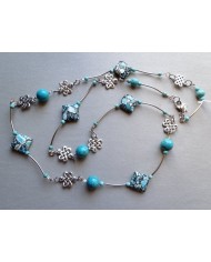 Collier long turquoise