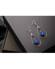 boucles d'oreille "Etoile de Jardin" bleu