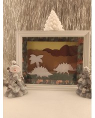 Cadre lumineux dinosaure