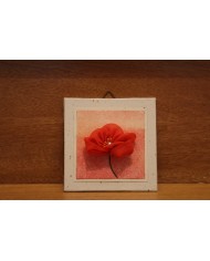 petit tableau mural "le Coquelicot Rouge"