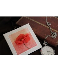 petit tableau mural "le Coquelicot Rouge"