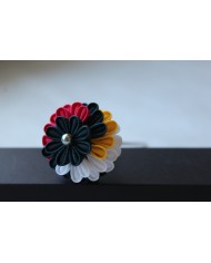 véritable pique à cheveux japonaise "Maiko" vert/bleu foncé