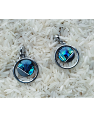 Boucles d’oreilles clous nacre haliotide