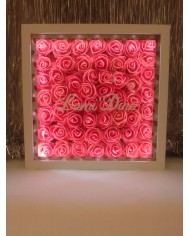 Cadre roses rouges personnalisable