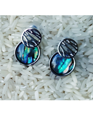 Boucles d’oreilles clous nacre haliotide