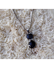 Collier chat articulé pierre