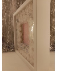 Cadre photo roses blanches