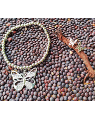 Bracelet papillon strass