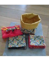 LINGETTES ET SON PANIER EN LIN ENDUIT