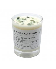 Bougie Aventurine verte parfum Fleur de Tiaré