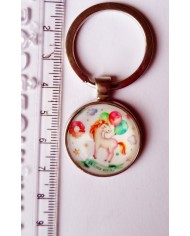 porte clé cabochon licorne