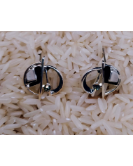 Boucles d'oreilles clous émaux et cristal