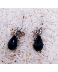 Boucles d'oreilles sur crochets cristal