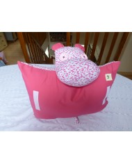 coussin hippopotame