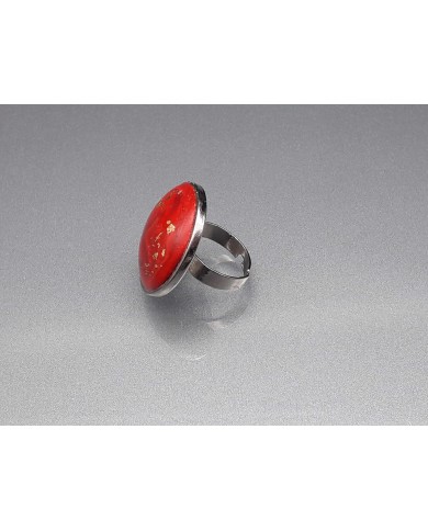 BAGUE RONDE ROUGE BAGUE RONDE ROUGE