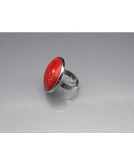 BAGUE RONDE ROUGE