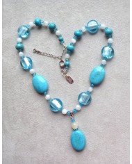 Collier Turquoise et Murano