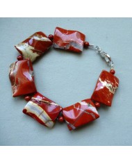 Bracelet et Pendentif Jaspe Rouge