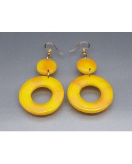 BOUCLE D'OREILLE JAUNE