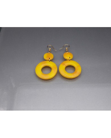 BOUCLE D'OREILLE JAUNE BOUCLE D'OREILLE JAUNE