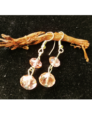 Boucles d'oreilles sur crochets cristal