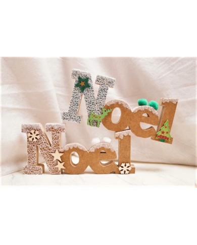 Silhouette "Noël" En Bois (Modèle Médium)