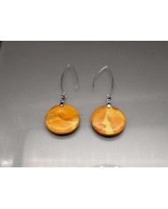 BOUCLE D'OREILLE ORANGE D'OR
