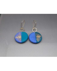 BOUCLE D'OREILLE BLEU ETOILE
