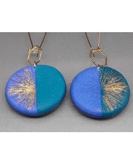 BOUCLE D'OREILLE BLEU ETOILE