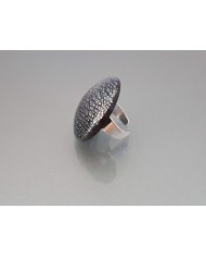 BAGUE PEPITE D'ARGENT BLEUTE