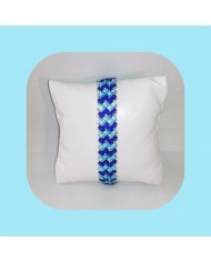 Bracelet bleu "Wave" en 2 tons - tissé main perles Miyuki