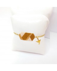 Bracelet "Oiseau des îles" - tissé main perles Miyuki