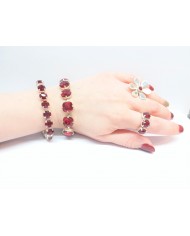 Serti bracelet SS39 rouge