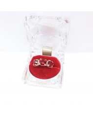 Serti bague SS39 rouge