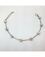 Serti bracelet SS29 espacé blanc